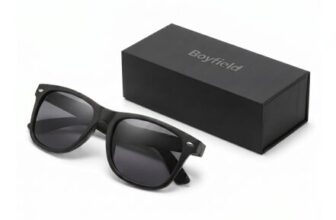 Boyfield Black Square UV400 Sunglasses for Men and Women