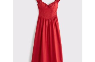 Bra-Free Cap Sleeve Dipped Waist Midi Dress