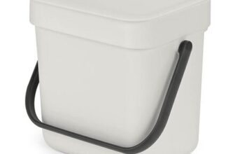 Brabantia Sort & Go 3L Food Waste Bin, Light Grey