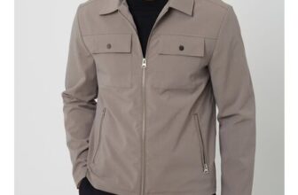 Brave Soul BS Mens Zip up Shacket with Chest Pockets
