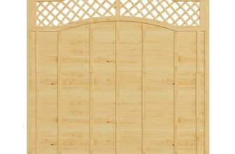 Breeins 6x6ft Lattice Top Wooden Garden Fence Panel