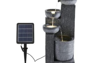 Breeins Outdoor Solar-Powered Water Fountain Rockery Decor