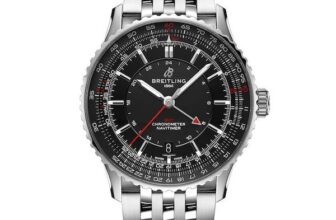 Breitling Navitimer Automatic GMT 41mm Mens Watch Black Stainless Steel MPN: A32310251B1A1