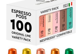 BrewBlack Variety Pack – 100 Aluminium Coffee Pods Compatible with Nespresso