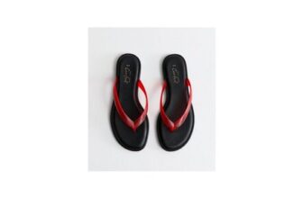 Bright Red Jelly Thong Sandals