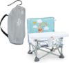 Bright Starts Disney Winnie The Pooh Portable Booster, Indoor/Outdoor Use, Floor Seat with Feeding Tray, 6 Mos – 3 Yrs