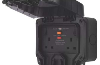 British General Nexus Storm IP66 13A 2-Gang SP Weatherproof Outdoor Switched Passive RCD Socket (Free C&C)
