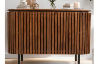 Brooklyn Slatted 2 Door Mango Wood Large Sideboard