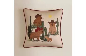 Brown Capybara Cowboy Cushion