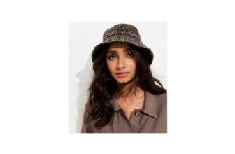 Brown Leopard Print Bucket Hat