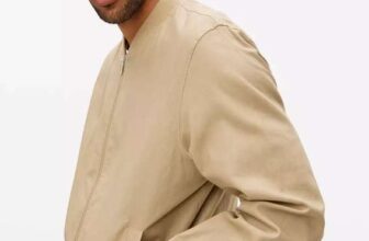 Brown Linen Bomber Jacket ( Size M, L, XL ) – free C&C