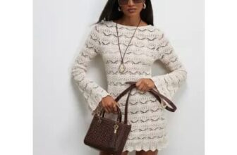 Brown Woven Mini Tote Bag