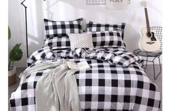 Buffalo Check King Bedding Set Black Gray White Duvet Cover