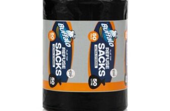 Buffalo Ultra Strong Flat Top Refuse Sacks 50 Litre 50 Pack