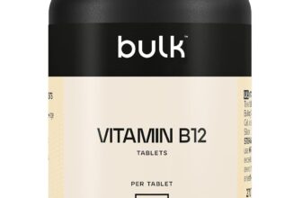 Bulk Vitamin B12 Tablets, High Strength, Pack of 60 1000 mcg, 60 Servings