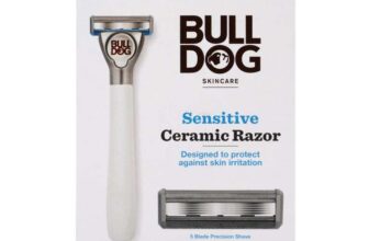 Bulldog Skincare – Sensitive Ceramic Razor Multipack Smooth Glide Razor Handle Plus 9 Blade Refills for Men – S&S £12.96