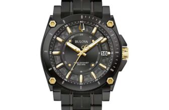 Bulova Icon Mens Black Dial & Black Stainless Steel Bracelet Watch