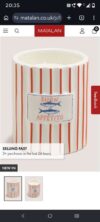 Buon Appetito Stripe Candle – 99p store collection