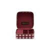 Burgundy Gingham Jewellery Case