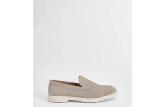 Burton Beige Suede Slip-on Loafers