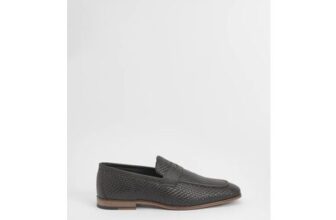 Burton Chocolate Woven Penny Loafers