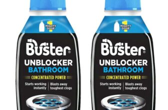 Buster Bathroom Drain Unblocker (Pack of 2 x 300ml) Fast-Acting Sink Unblocker, Dissolves Hair, Sludge & Soap – £4.56