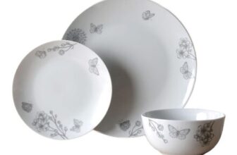 Butterfly White 12 Piece Dinner Set