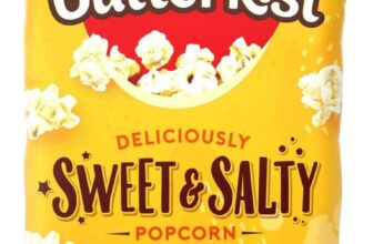 Butterkist SWEET & SALTY Popcorn 6 Snack Packs, Case of 8 – Gluten free, Source of Fibre, Made from Wholegrains, No Artificial Colours or Flavours, Suitable for Vegetarians