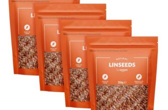 By Amazon Linseeds, 1400g (4 Packs of 350g) – S&S £4.48