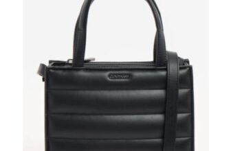 CALVIN KLEIN Black Quilted Mini Tote Bag