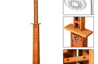 CASARIA Garden shower eucalyptus wood FSC-certified 2235cm