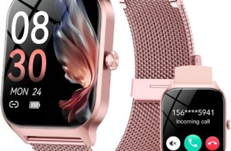 CASCHO Smart Watches for Women, 1.85 HD Smartwatch with 120 Sports Modes/Heart Rate/Sleep Monitor, Fitness Tracker with Bluetooth Calling/Voice Control for Android iOS, Rose Gold 4