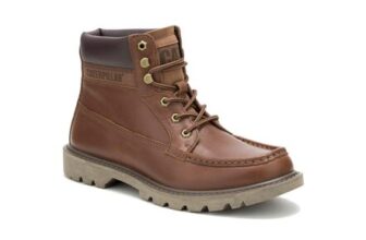 CAT Colorado Moc Toe Boots for Men, Full-Grain Leather