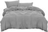 CGK Unlimited Double Duvet Set Grey – Double Bedding Set 3 PCS With Pillowcases – Ultra Soft Anti Allergic Non Iron Luxury Microfiber