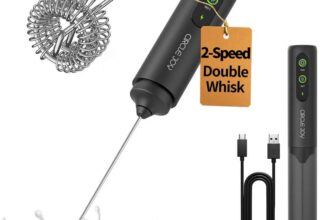CIRCLE JOY Electric Milk Frother Handheld with Cover, Rechargeable 2 Speed yonghang – FBA
