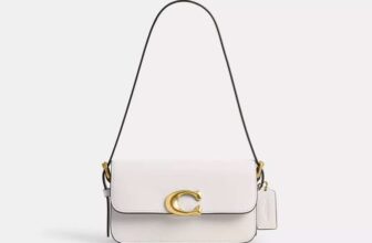 COACH Zoe Shoulder Bag in Brass / Chalk
