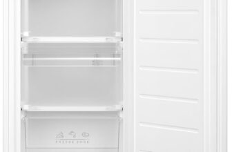 COMFEE RCU60WH2(E) 60L Freestanding Under Counter Upright Freezer, 4-Star Freezer up to -24C, 3 Storage Compartmen, Adjustable Thermostat, Reversible Door, White