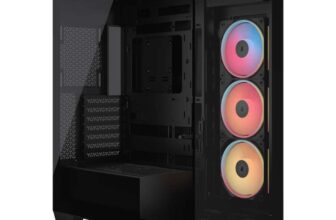CORSAIR 3500X LX-R RGB iCUE LINK Panoramic Mid-Tower PC Case 3x Pre-Installed LX120-R RGB Fans, Includes iCUE LINK System Hub