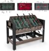 COSTWAY 3-in-1 Multi Game Table, 124CM Reversible Combo Game Table with Foosball, Pool Billiards & Ping Pong Top, Indoor Arcade Game Tables for Home, Party, Gathering
