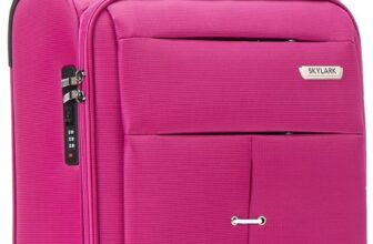 Cabin Suitcase Carry Suitcase 20 Lightweight 4 Wheels Spinner 3-Digit Combination Lock Soft Shell Luggage Hand Luggage Flight Bag for EasyJet Ryanair Birtish Airways and All Other Airlines 55x35x20