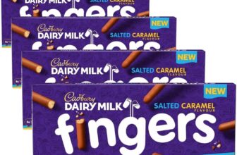 Cadbury Dairy Milk Fingers Salted Caramel Flavour, Crunchy Biscuits Coated in Salted Caramel Flavoured Milk Chocolate, 114 g (Pack of 4)