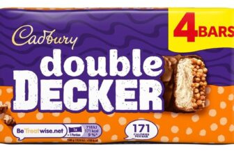 Cadbury Double Decker Chocolate Bar Multipack, 4 x 43.7 g (Pack of 1)
