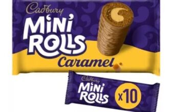 Cadbury Milk Chocolate Caramel Mini Rolls Cakes 10 Pack