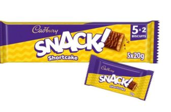 Cadbury Snack chocolate covered shortcake biscuits – multipack 5 X 20g (Nectar price)