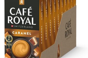 Café Royal Caramel 100 Nespresso Compatible Capsules, Light Roast, 100% Arabica, Rainforest Alliance, Flavoured Coffee