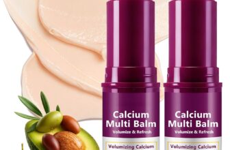 Calcium Multi Balm Stick, 9g Calcium Multi Balm, Collagen Moisturing Stick, Wrinkle Core, Moisturizing Cream, Hydrating, Firming Skin, Suitable for Eyes, Neck, Face (2Pack)