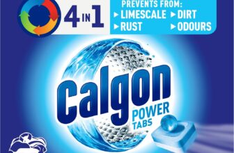 Calgon 4-in-1 Washing Machine Cleaner and Water Softener Tablets, Removes Limescale & Odours, Deep Clean, Units: 15 Tablets, Pack of 1 (Packaging May Vary)