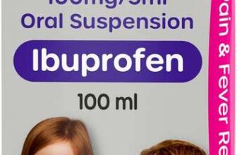 Calprofen Oral Suspension Ibuprofen (1 x 100 ml) Sugar-Free Strawberry Flavour Painkiller with Ibuprofen