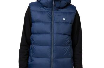Calvin Klein Mens Zip Off Hood Down Puffer Vest – size M only – 5 in stock