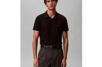 Calvin Klein Slim Refined Pique Polo Black